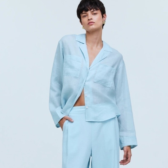 Madewell Resort Long-Sleeve Shirt blue heron - Picture 2 of 7